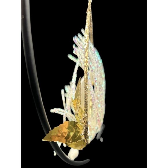 Vintage Round Wire Seashell Underwater Scene Christmas Ornament Silvestri 4" - Picture 3 of 8